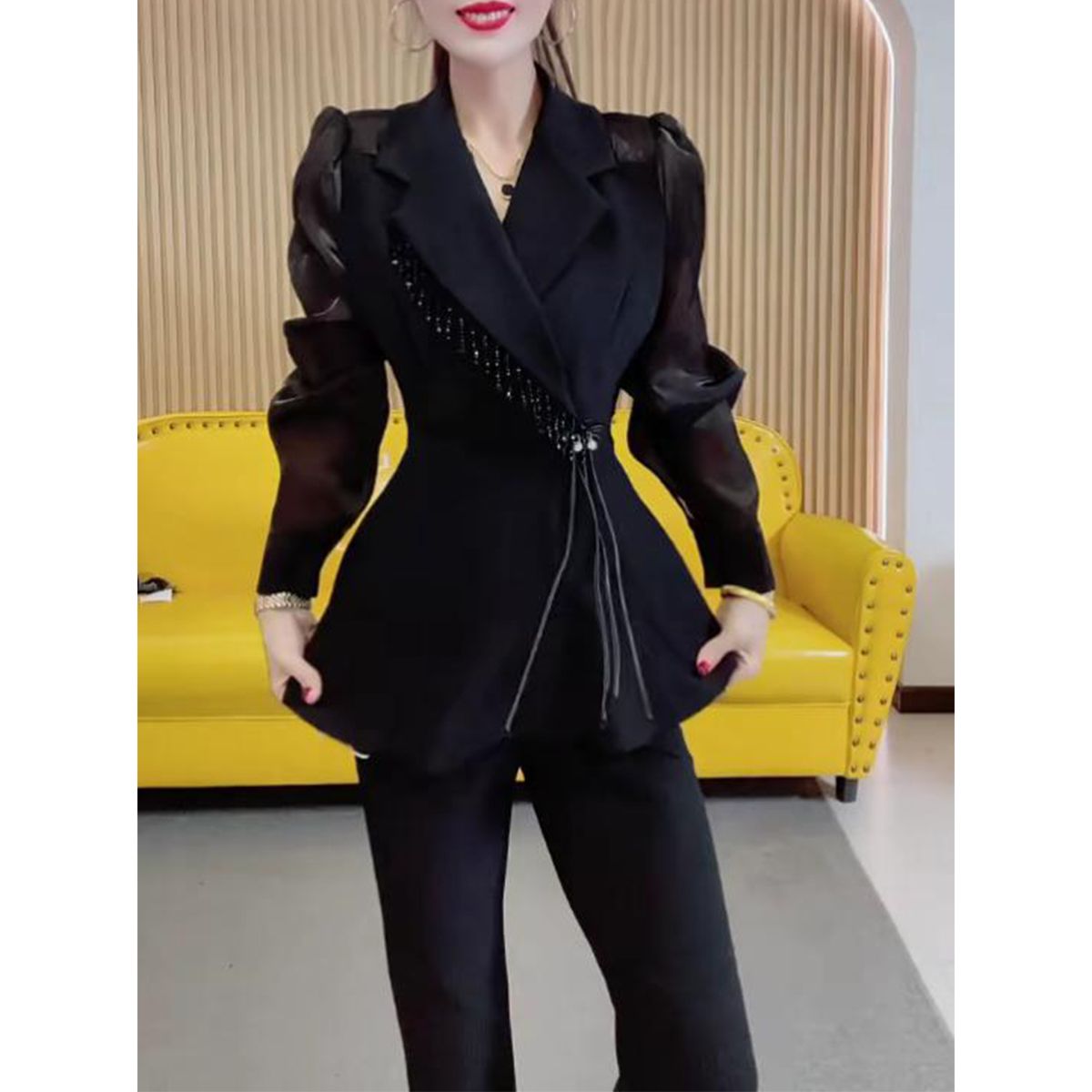 ربيع 2025 موضة جديدة بدلة على  - مراجعة Tassel Fringe Trim وسعره